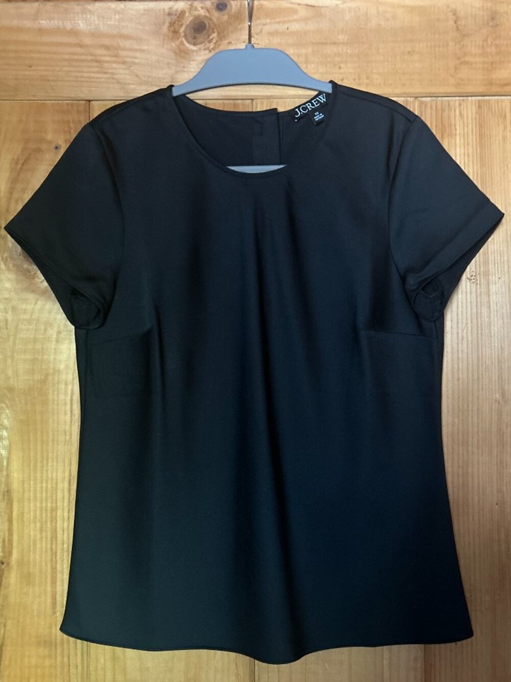 J. Crew Black Satin Top - (Size XS) - Like New!